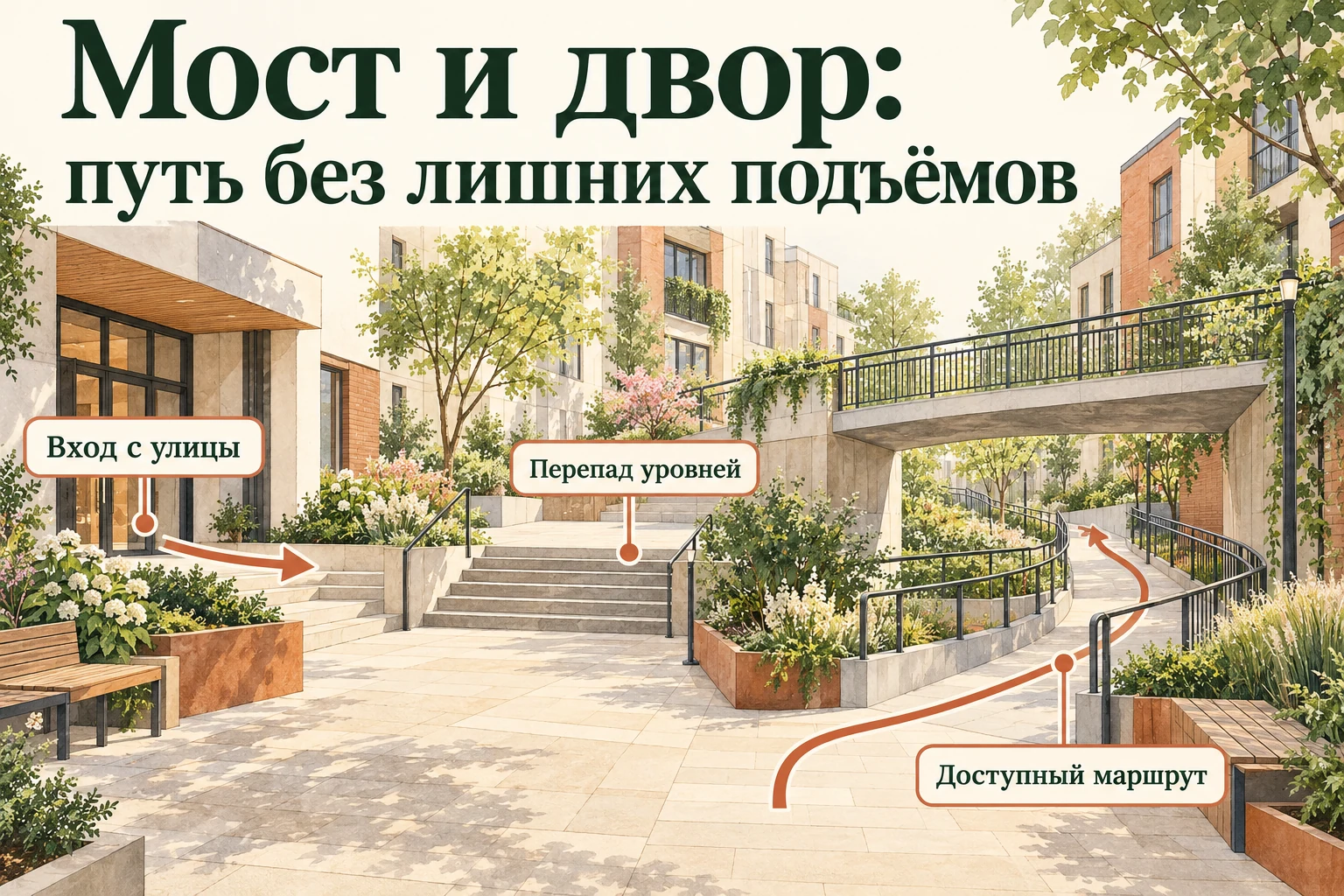 Мост и двор: путь без лишних подъёмов